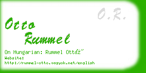 otto rummel business card